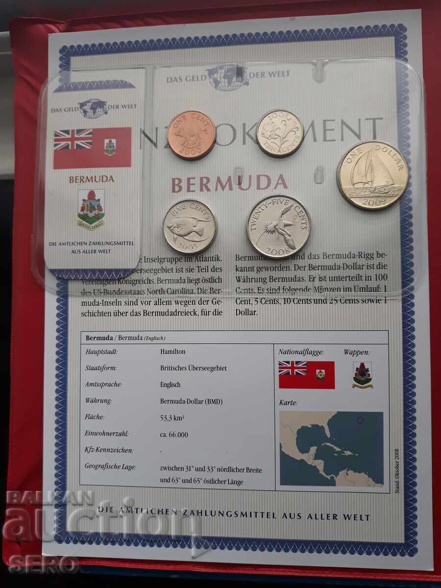 Set Bermuda 2000-2009 din 5 monede
