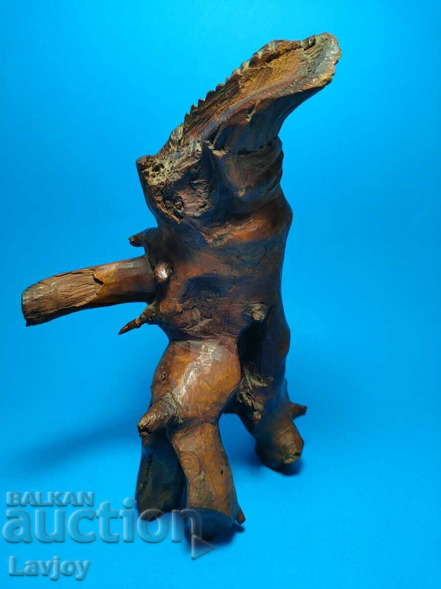 Δημοπρασία Χειροποίητη ξύλινη φιγούρα Δασικό πνεύμα