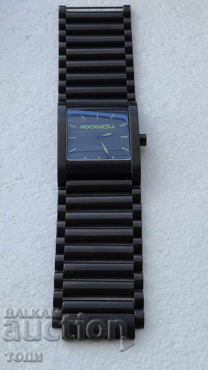 ROCKWELL QUARTZ SWISS MADE  РЯДЪК РАБОТИ БЕЗ ГАРАНЦИЯ БЗЦ  !