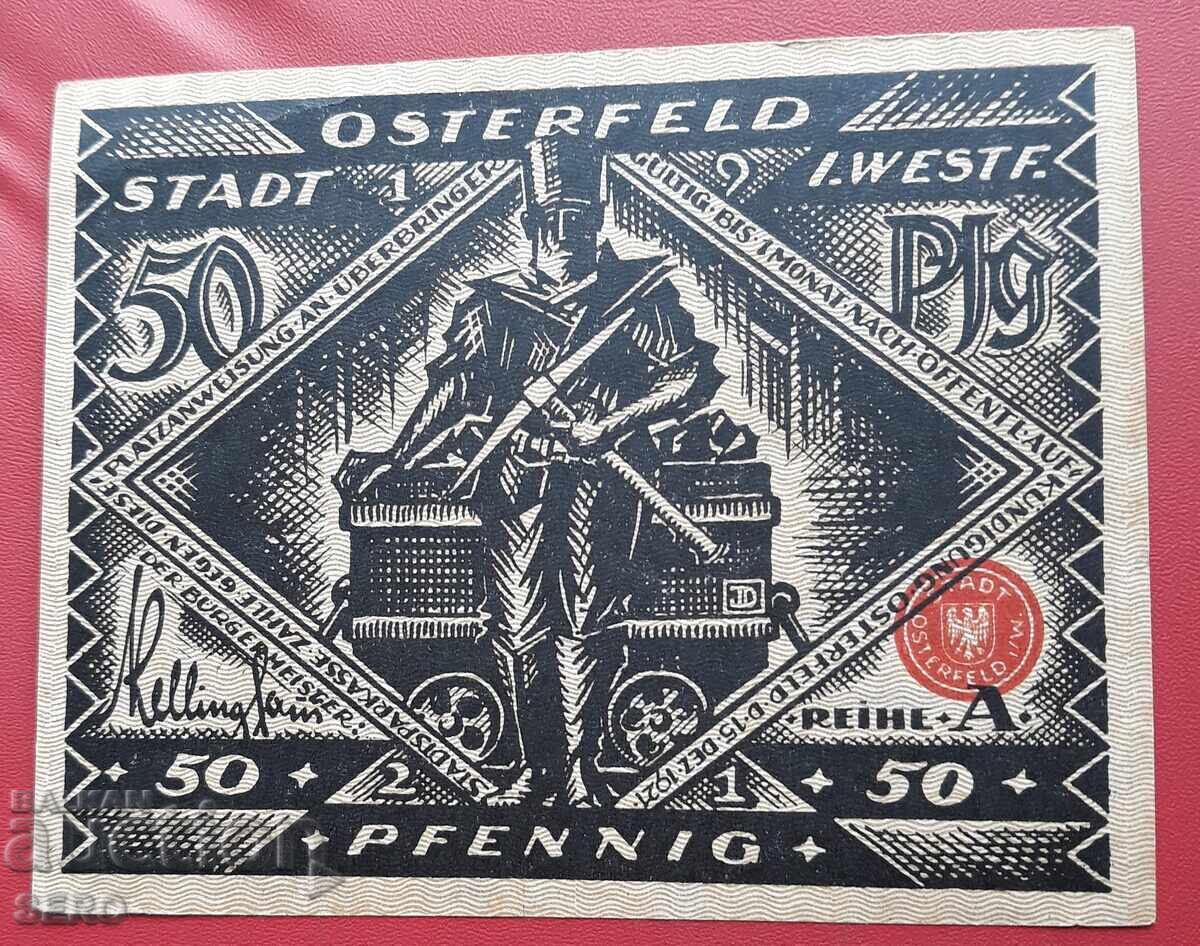 Τραπεζογραμμάτιο-Γερμανία-Σαξονία-Όστερφελντ-50 πφένιγκ 1921 με τιμή € 1.00 | 1.96 BGN