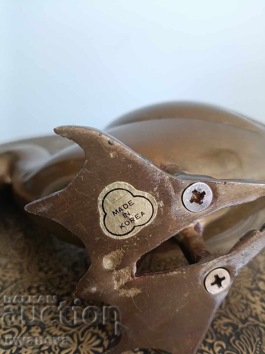 Vintage, месингова статуетка от Корея на пеликан - 6 Vintage, месингова статуетка от Корея на пеликан - 6