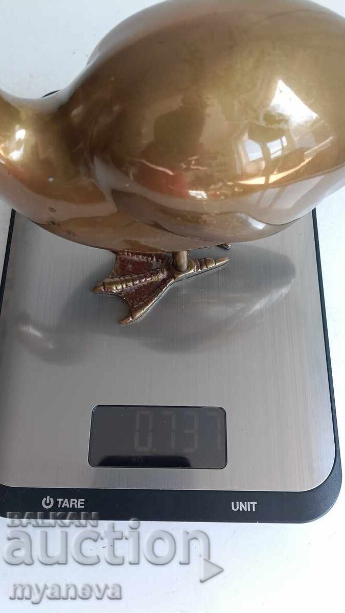 Vintage, brass pelican figurine from Korea - 7