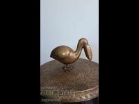 Vintage, ορειχάλκινο αγαλματίδιο πελεκάνου από την Κορέα