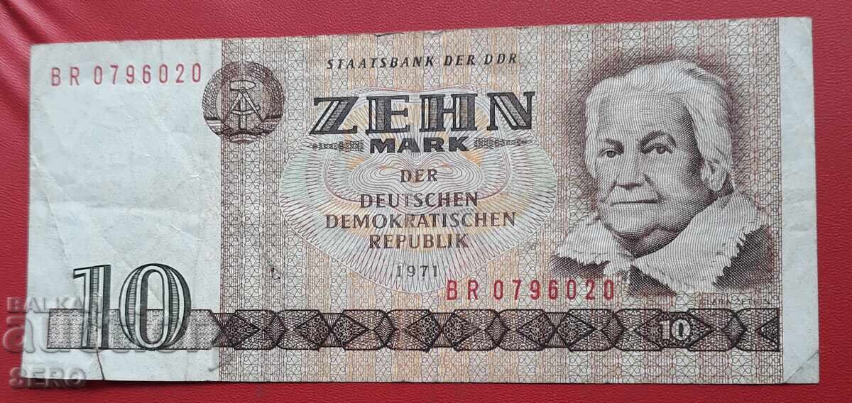 Τραπεζογραμμάτιο-Γερμανία-ΓΛΔ-10 μάρκα 1971