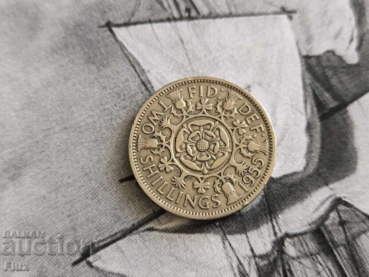 Νόμισμα - Ηνωμένο Βασίλειο - 2 σελίνια | 1955