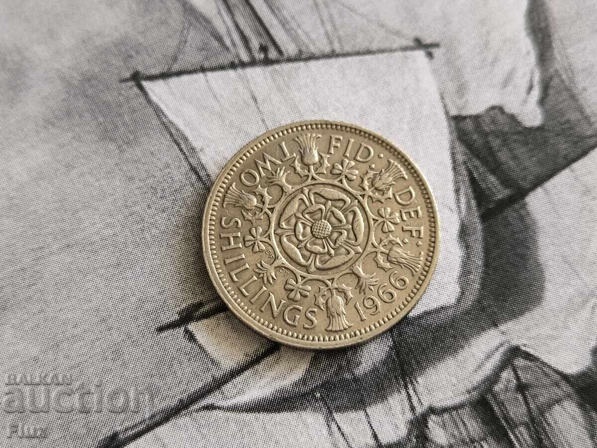Monedă - Marea Britanie - 2 șilingi | 1966