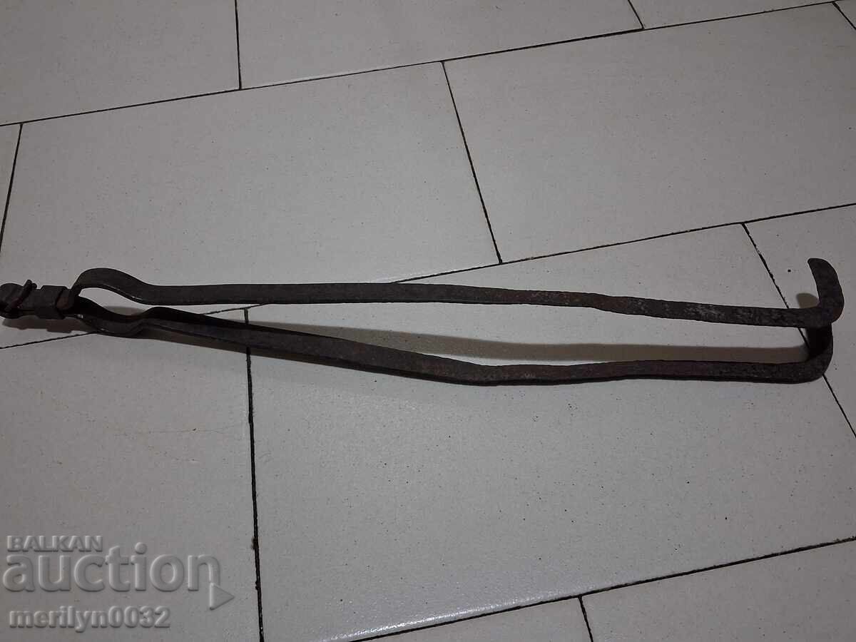 Παλιό ντιλάφι, λαβίδα, σφυρήλατο σίδερο για φούρνο - 5