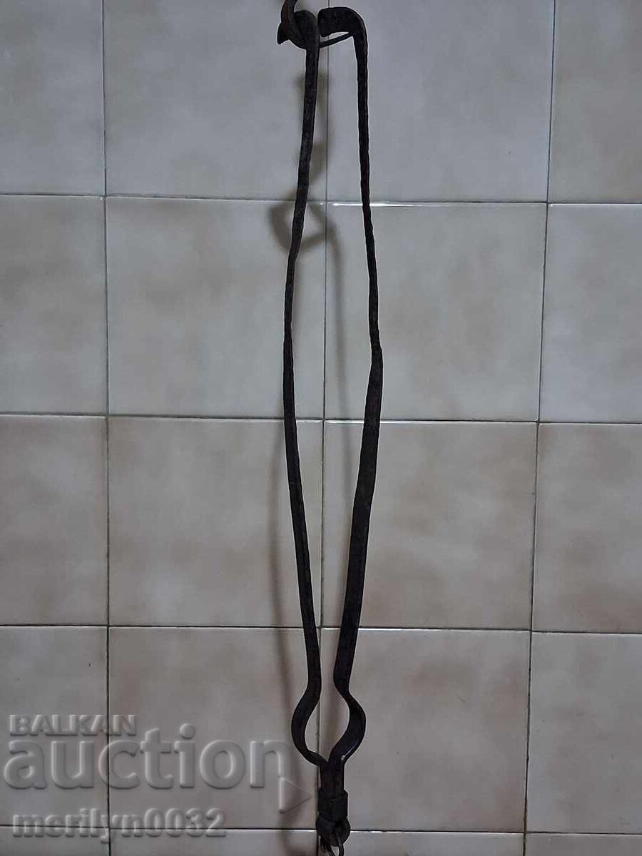 Παλιό ντιλάφι, λαβίδα, σφυρήλατο σίδερο για φούρνο - 6