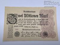 Германия 2 милиона марки 1923 година UNC