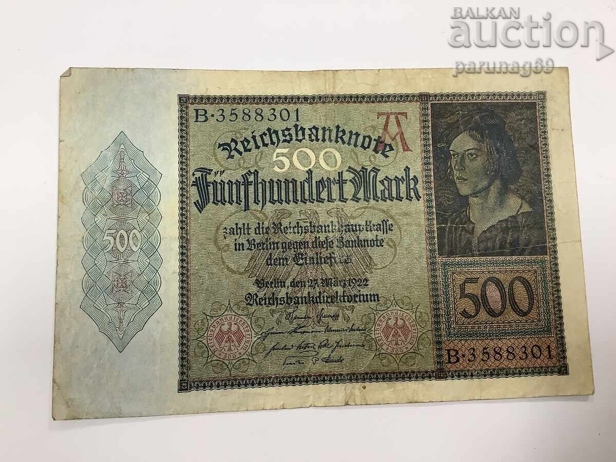 Германия 500 марки 1922 година