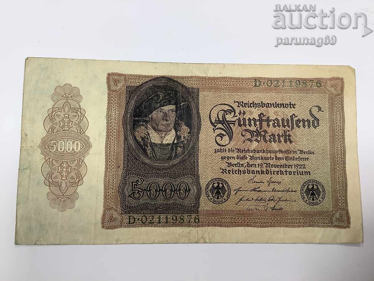 Γερμανία 5000 μάρκα 1922