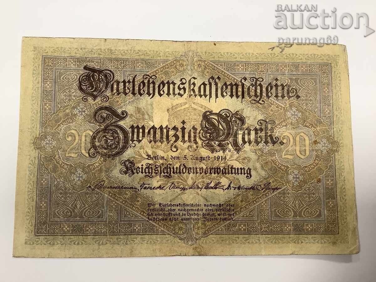 Germany 20 marks 1914 with price € 1.80 | 3.52 BGN