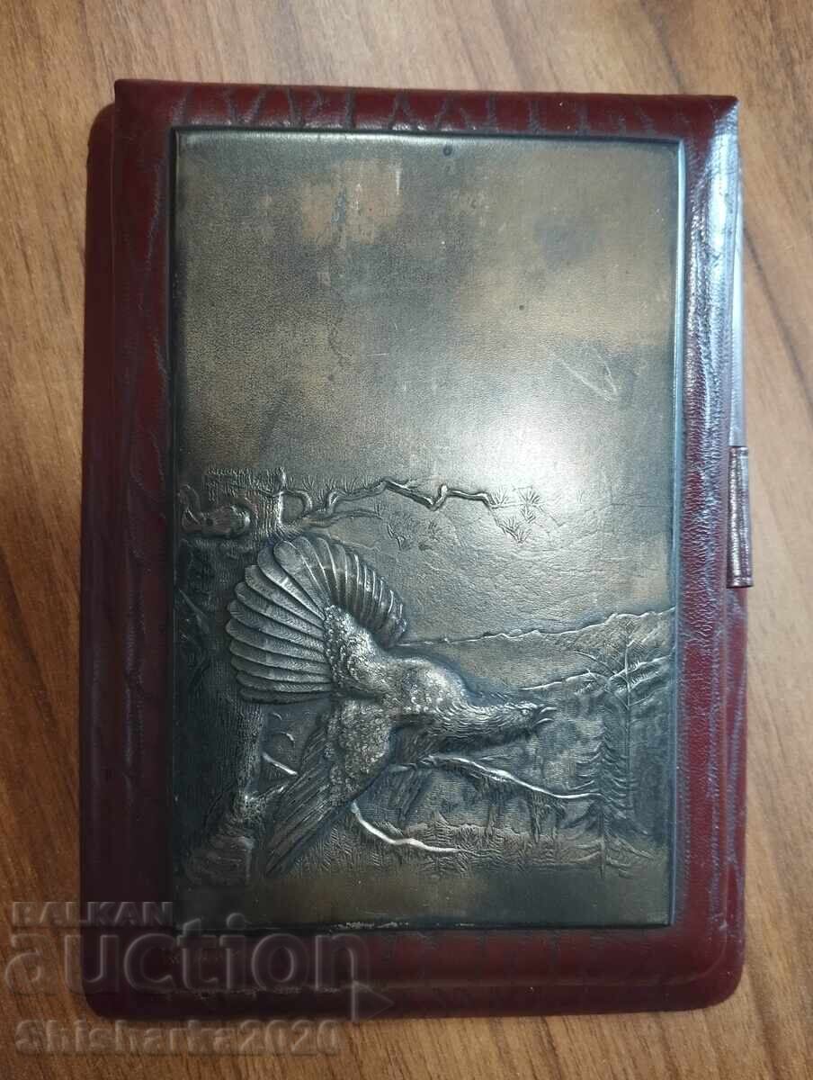 Ретро тефтер с метална плочка