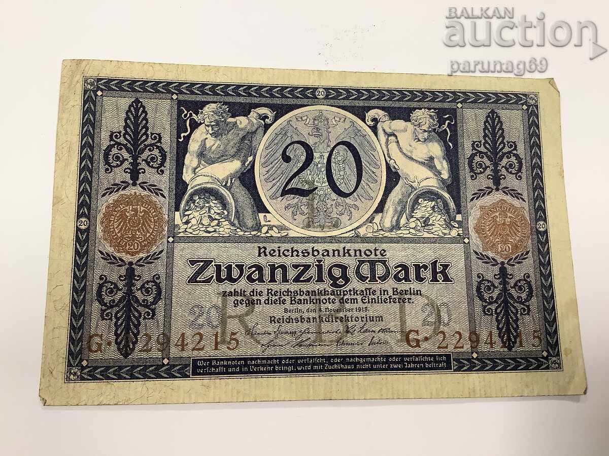 Germania 20 de mărci 1915
