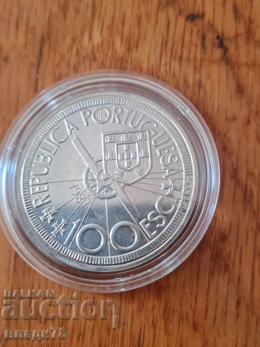 Παράδοση Ασημένιο νόμισμα 100 εσκούντο 1987