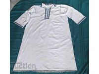 Автентична дълга женска риза за носия - фин кенар,бродерия