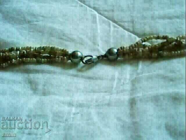 Δημοπρασία Παλιό όμορφο κολιέ ασημένια χάντρα