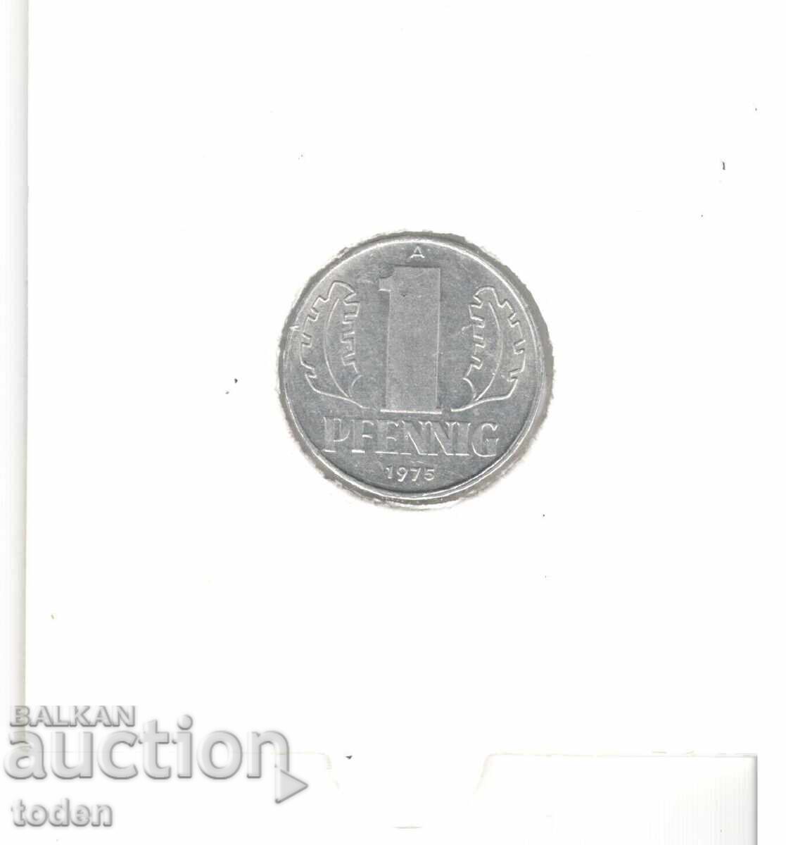 Licitație Germania R.D.G. - 1 Pfennig - 1975 A - KM# 8