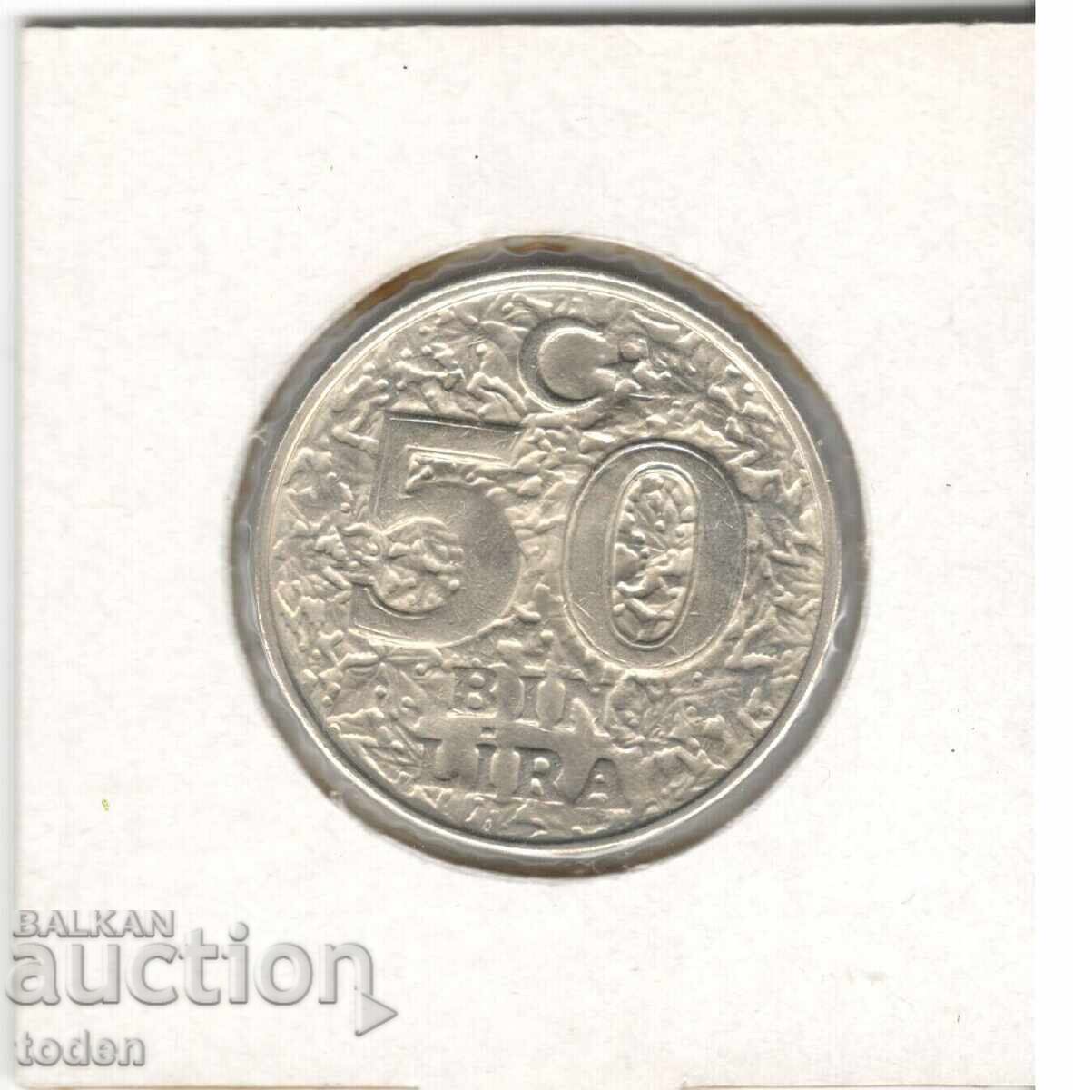 Licitație Turcia-50 000 Lira-1998-KM# 1056