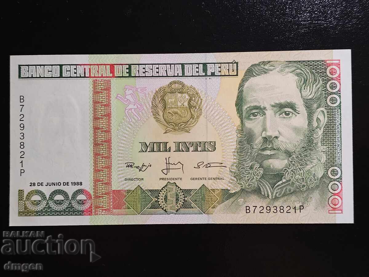 1000 интис Перу 1988 UNC