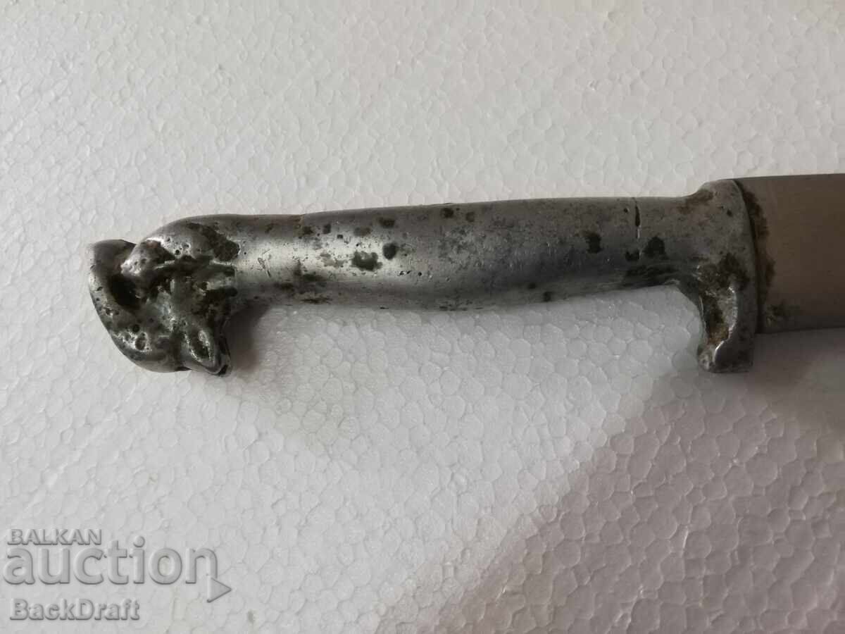 Παλιό Βουλγάρικο Μαχαίρι, Λεπίδα με Αλουμινένια Λαβή και Θηλιά - 6
