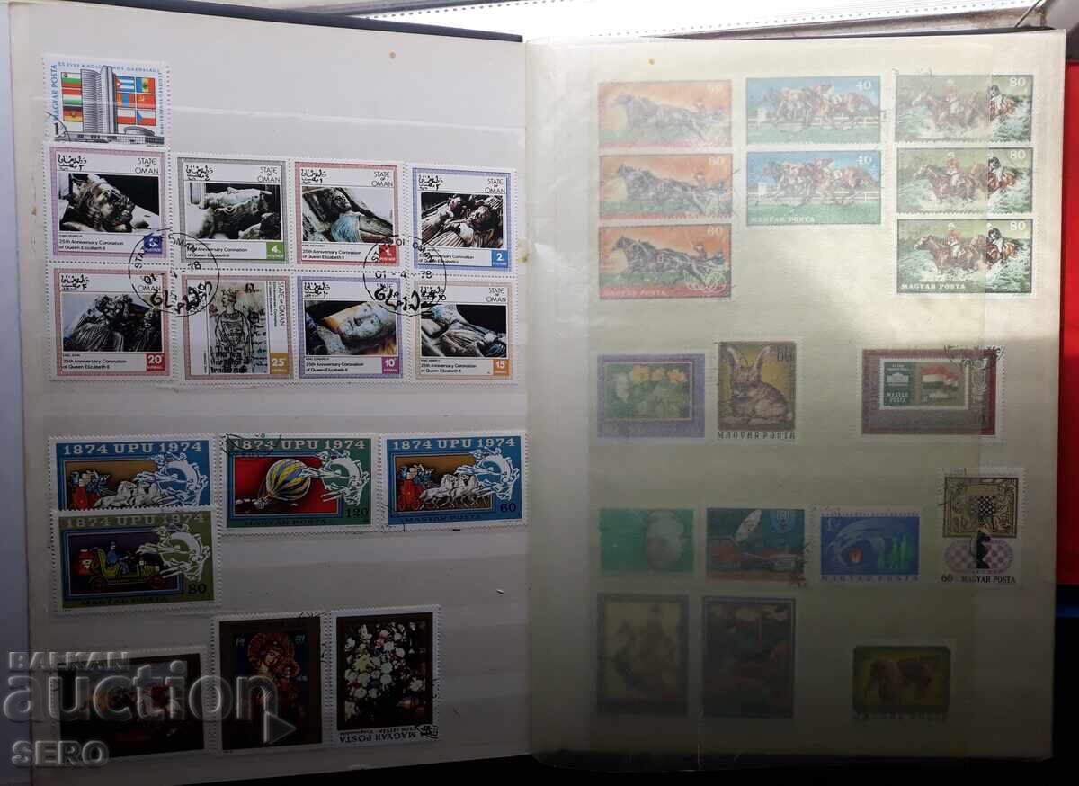 Licitație Filatelie-clasor cu 180 de timbre+7 plicuri cu 300 de timbre