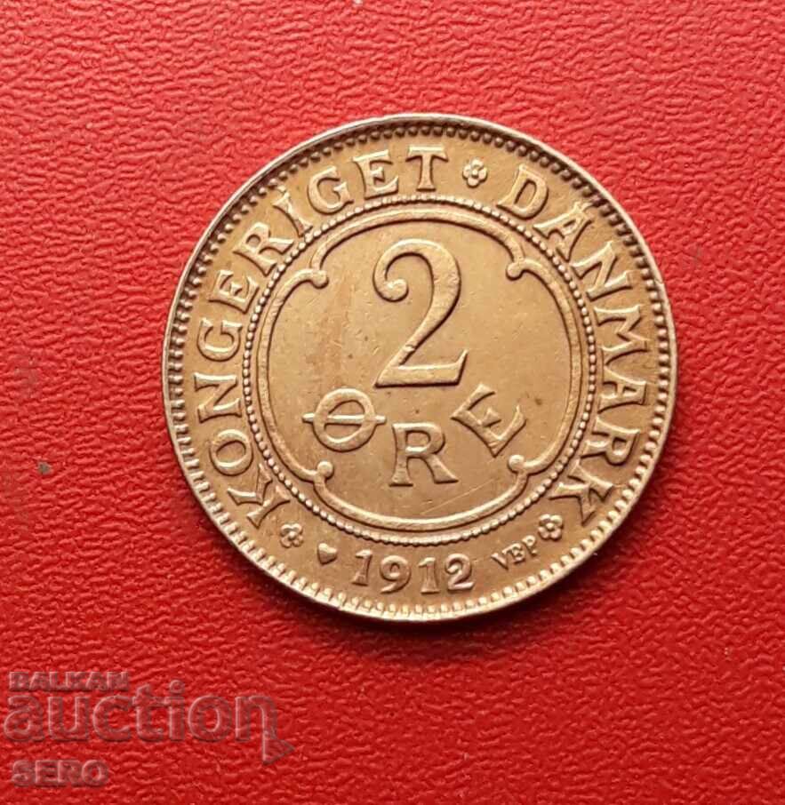 Denmark-2 øre 1912-very well preserved