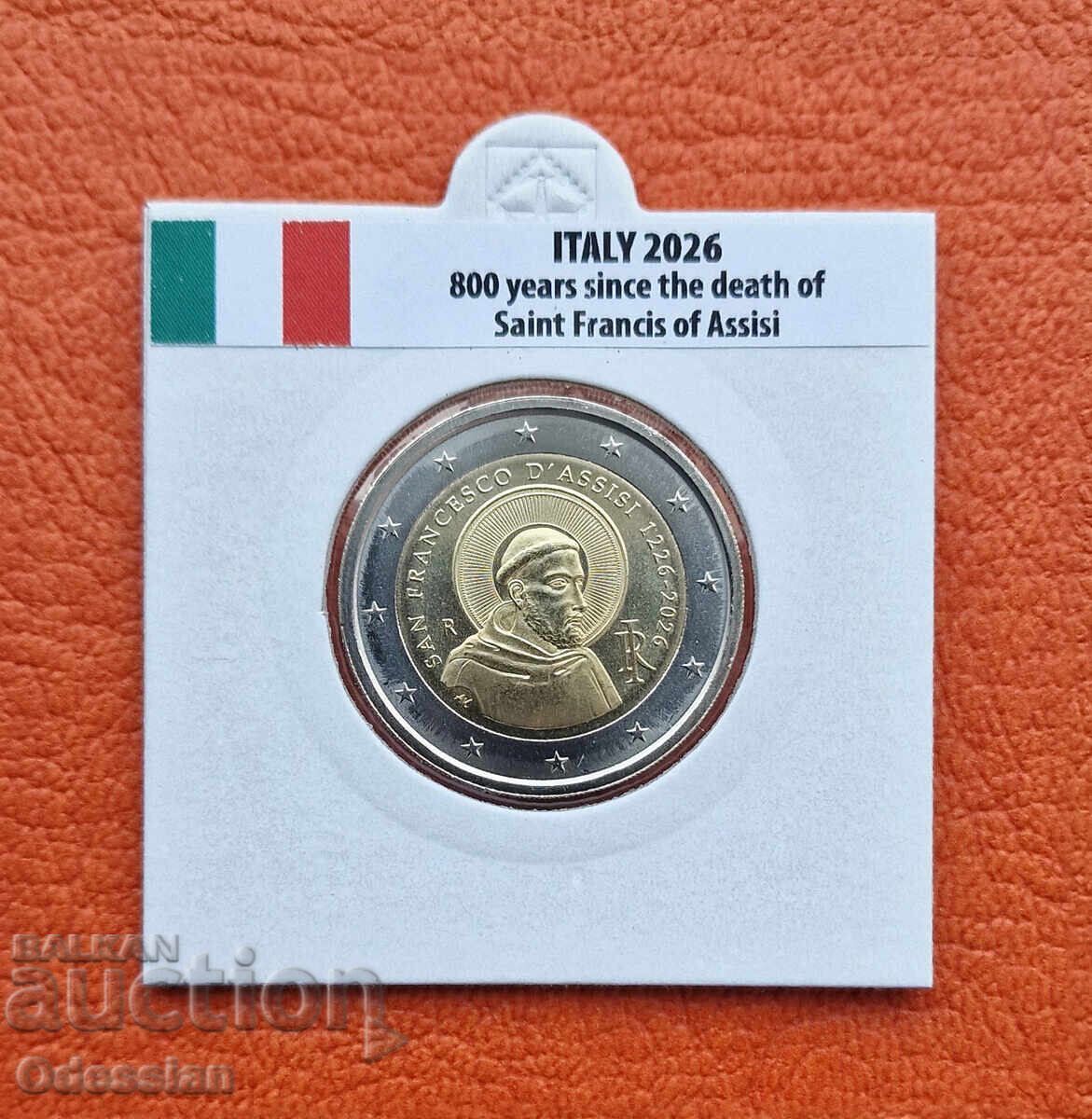 Italy • Saint Francis of Assisi • 2 Euro • 2026