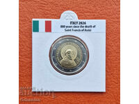 Italia • Sfântul Francisc din Assisi • 2 euro • 2026