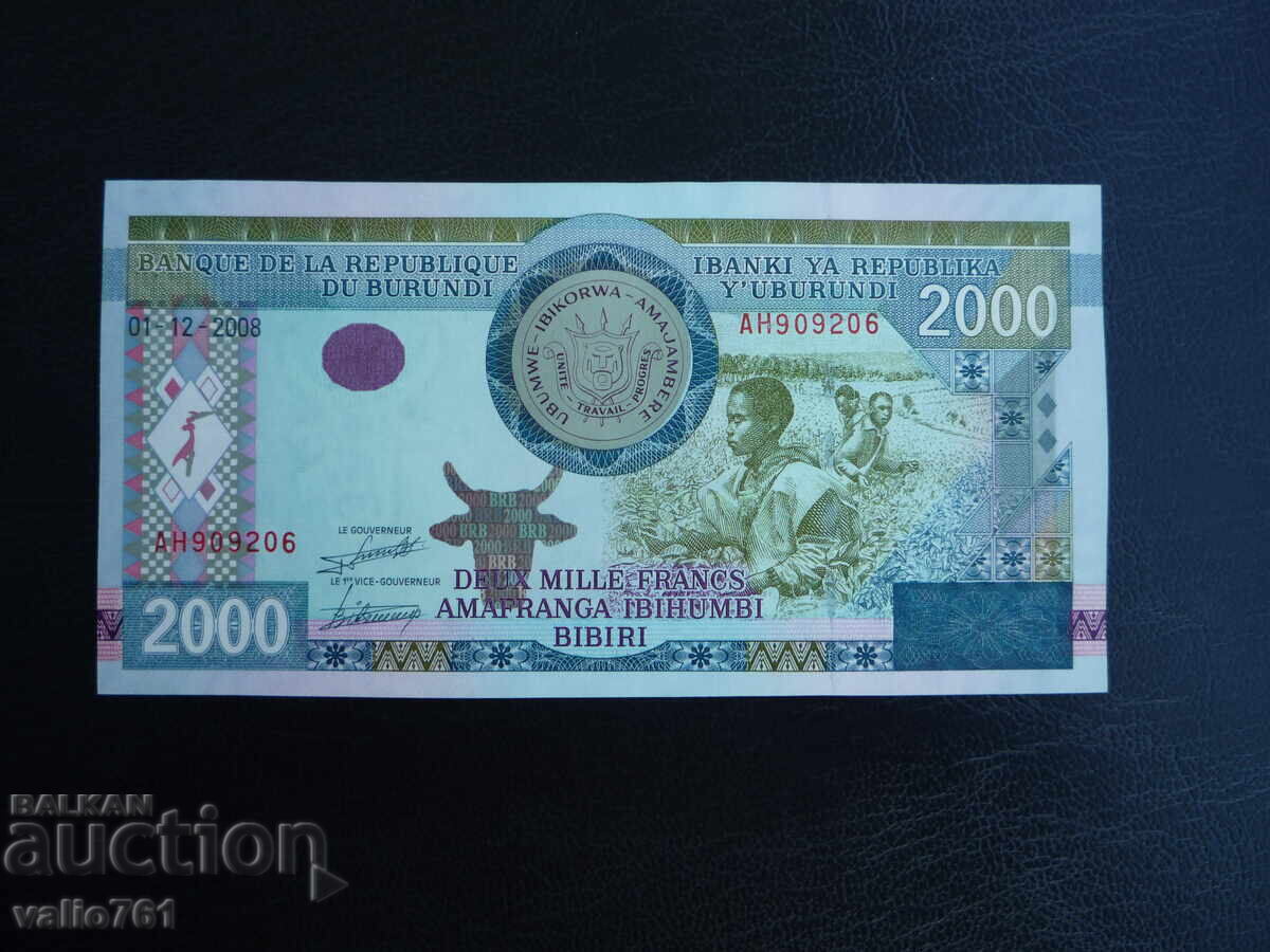 ΜΠΟΥΡΟΥΝΤΙ 2000 2 000 ΦΡΑΓΚΑ 2008 ΚΑΙΝΟΥΡΓΙΟ UNC