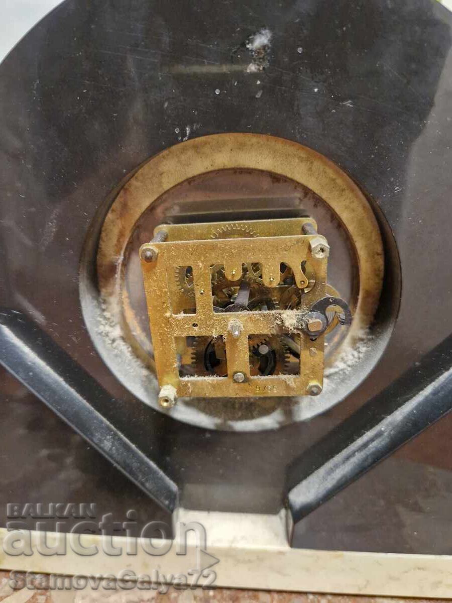 Frumos ceas de șemineu franțuzesc mare cu figurine - 6