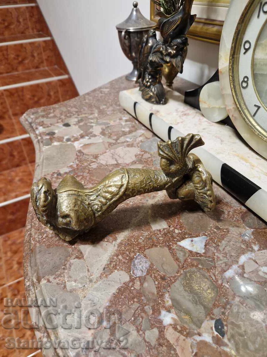 Σπάνιο εύρημα αντίκα μπρούτζινος ρόπτρο πόρτας - 5