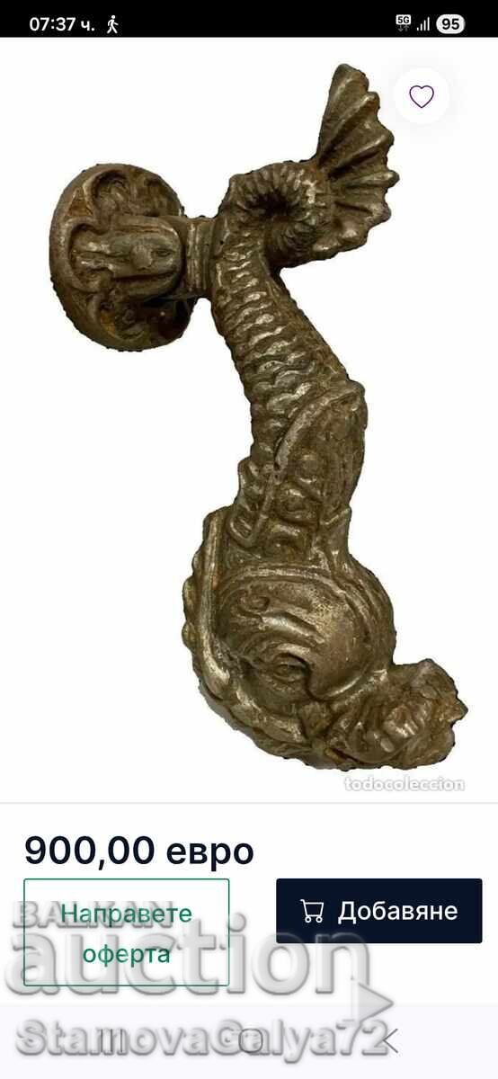 Rare find antique bronze door knocker - 7