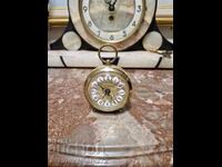 Прекрасен антикварен немски бронзов будилник Marksman
