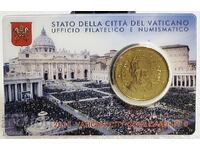 Ватикана UNC Coincard Евромонета 50 Цента 2015 Vatican Евро