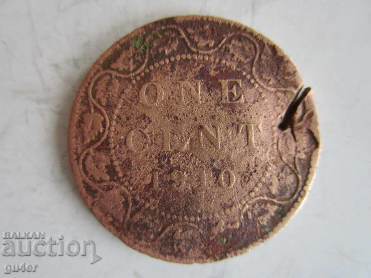 ❌❌CANADA, 1 CENT 1910, MONEDĂ RARĂ/ORIGINALĂ❌❌