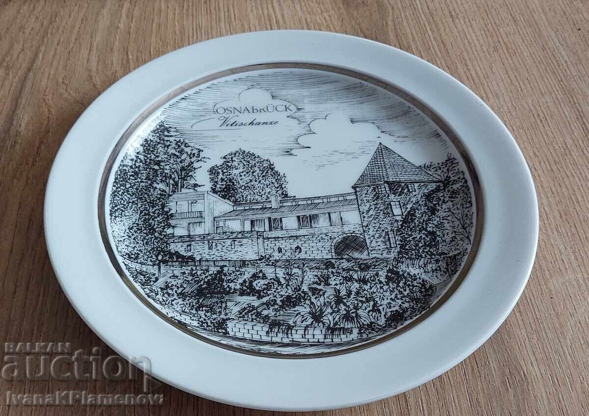 Παράδοση Πιάτα πορσελάνη ρετρό Γερμανία για γνώστες δύο τεμάχια