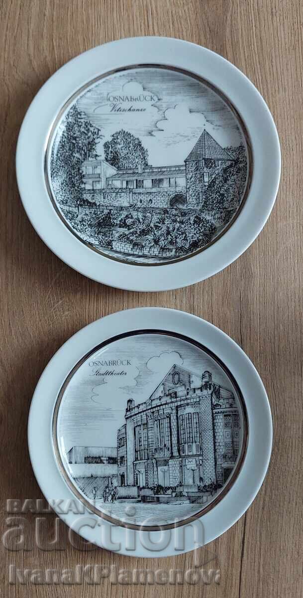Πιάτα πορσελάνη ρετρό Γερμανία για γνώστες δύο τεμάχια