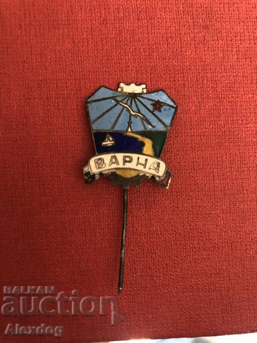 Breast badge. Honorary badge VARNA
