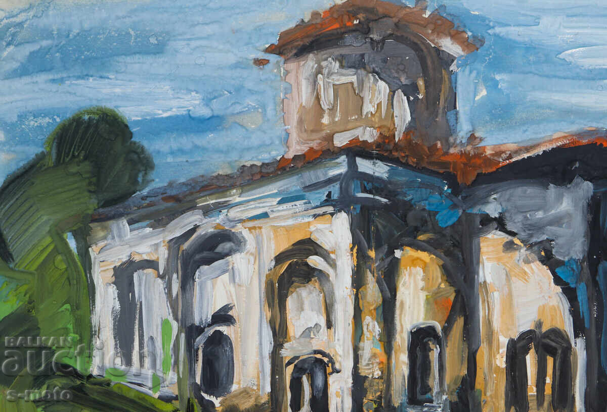 Доставка на Картина темперни бои пейзаж параклис