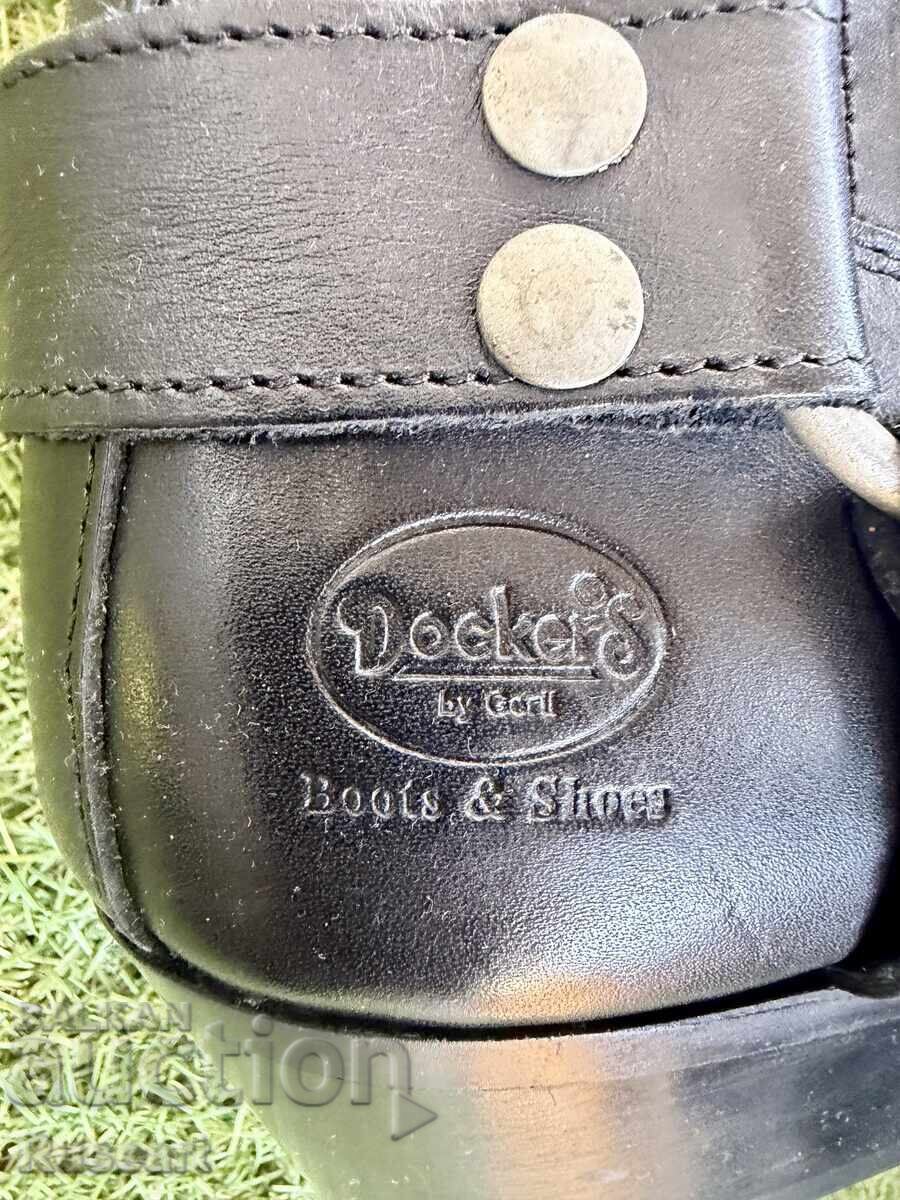 Δερμάτινα μποτάκια τύπου cowboy Dockers - 5