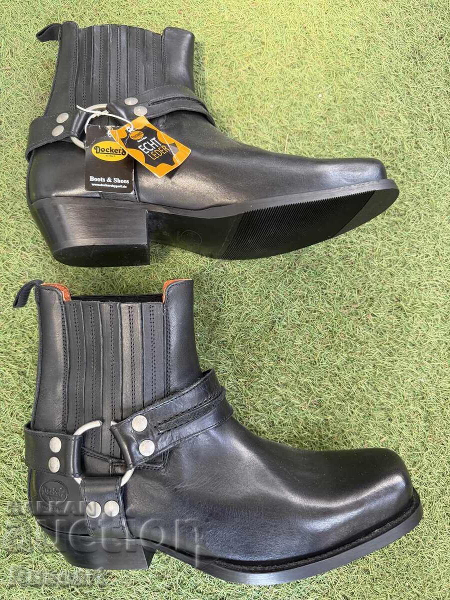 Δερμάτινα μποτάκια τύπου cowboy Dockers