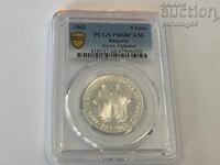 Bulgaria 5 Leva 1963 PCGS PR68 CAM - TOP GRADE