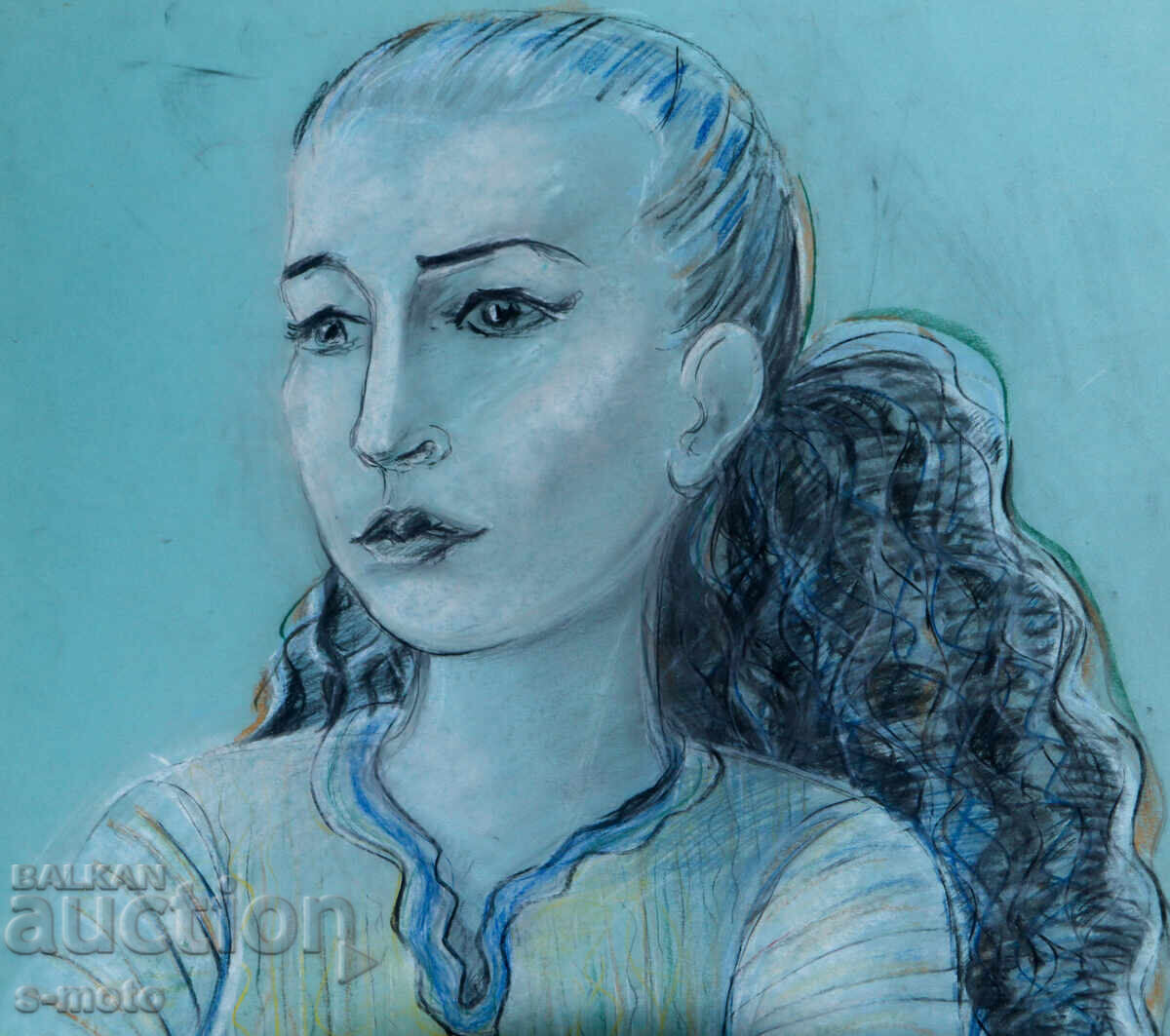 Livrarea Tablou portret în pastel