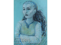Pastel portrait painting