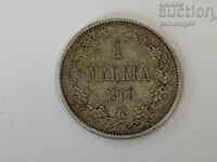 Русия за Финландия 1 марка 1908 година - Very Rare