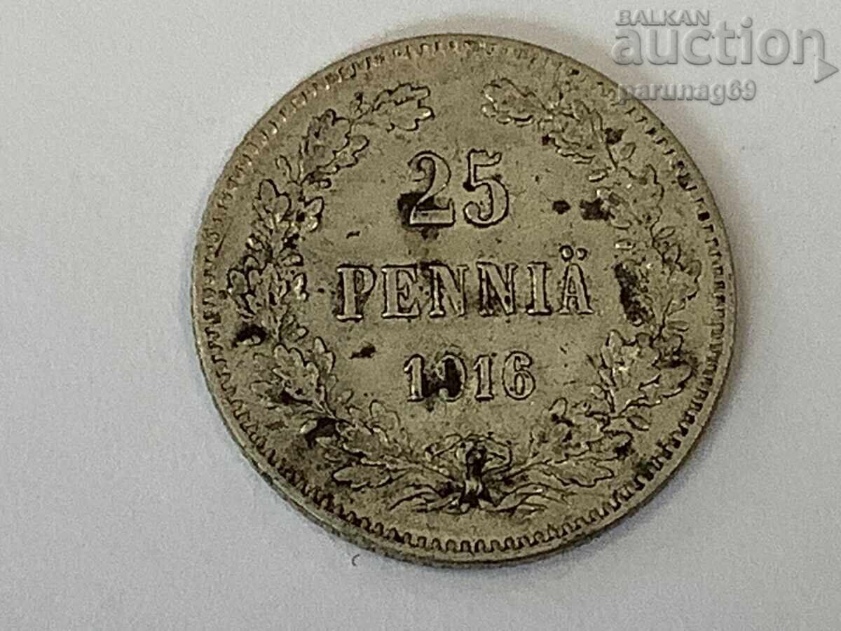 Russia for Finland 25 penniä 1916