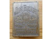 Panou publicitar din bronz pentru whisky "Jim Beam" - SUA