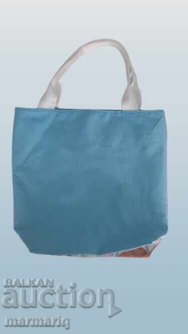 Livrarea Geantă tip sac lucrată manual - Inspirație marină, 40x35cm