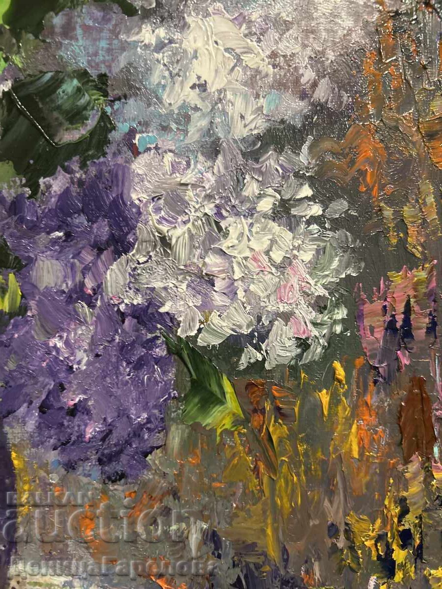 Denitsa Garelova tablou „Liliac” 50/40 înrămat - 5